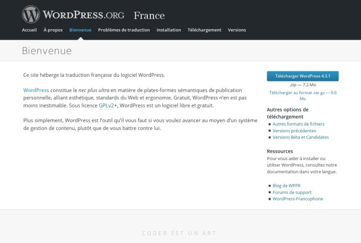 Wordpress est l'une des plate-forme de publication de blog les plus connue.